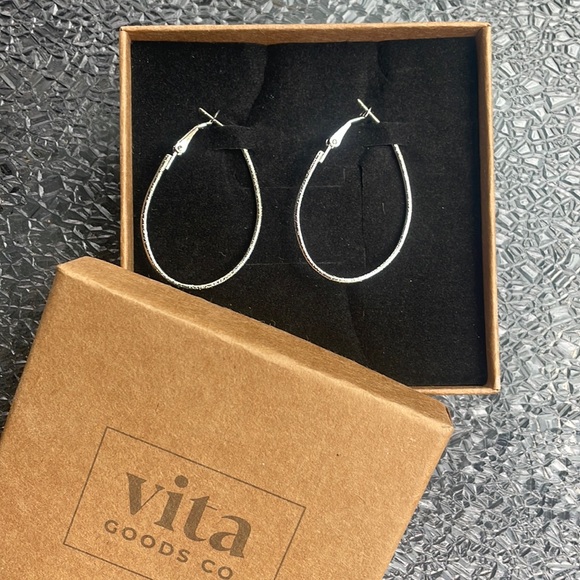 Vita Goods Co Sparkle Hoop Earrings - Picture 1 of 3